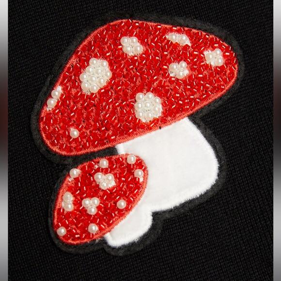 Alice + Olivia Ruthy Mushroom Wool-Blend Cardigan L - Picture 9 of 14